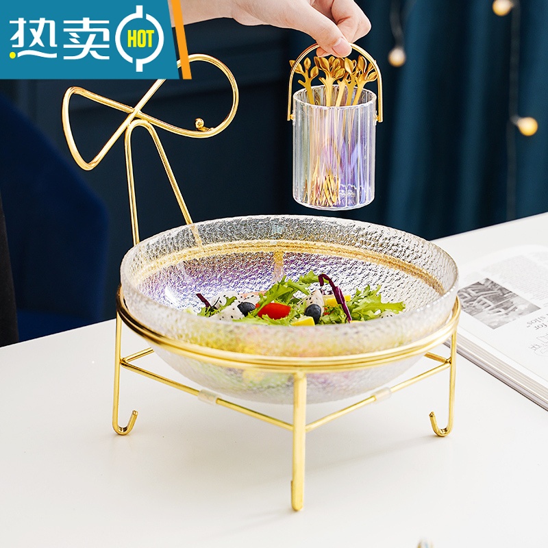 敬平北欧ins轻奢家用不锈钢水果叉套装创意可爱小奢华果签叉勺收纳罐 [炫彩色]果签套装高清大图