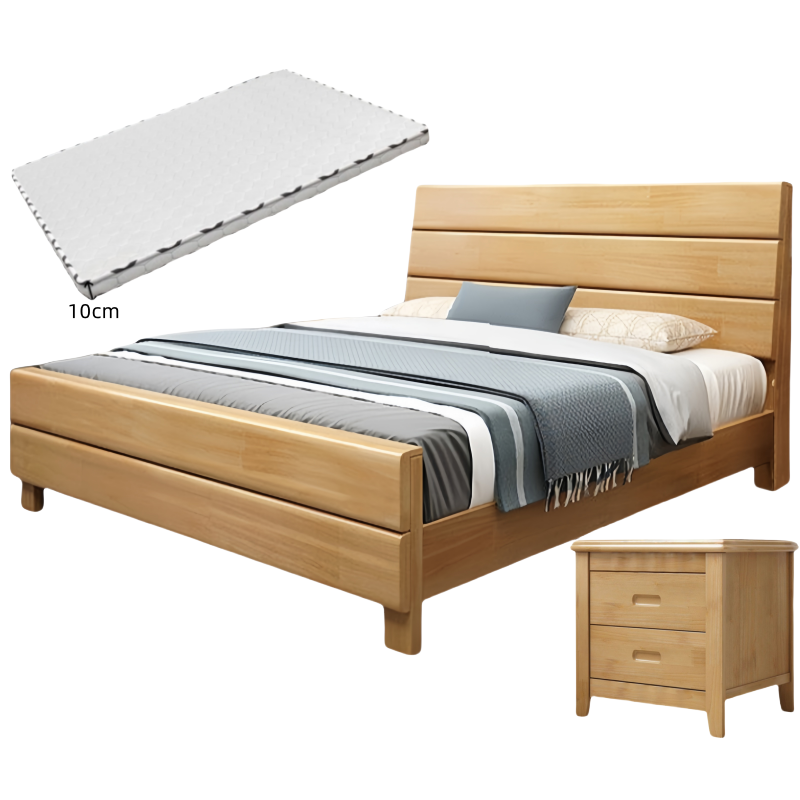 豫龙都床+床垫+床头柜 1.8m套高清大图