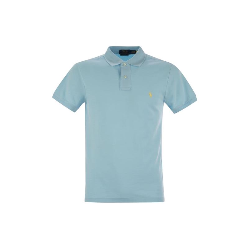 Polo Ralph Lauren修身 polo 衫男短袖两扣领 textured 设计感休闲商务衬衣
