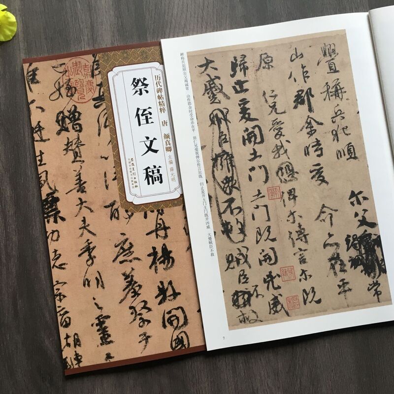 唐颜真卿祭侄文稿 (行书) 薛元明 历代碑帖精粹 简体旁注 原碑原拓 毛笔字帖碑帖 新华书店正版书籍 安徽美术出版社高清大图