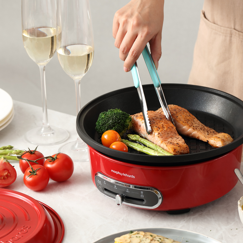 摩飞(Morphy richards)小圆锅多功能料理锅家用网红电烤锅炉一体小型电火锅MR9089 单个装