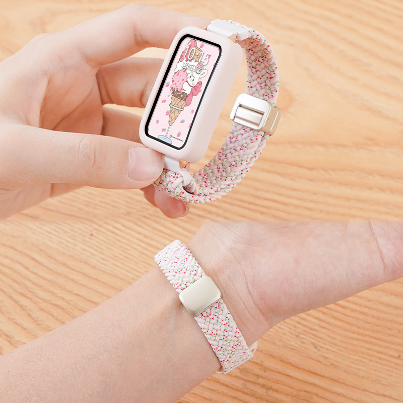 适用小天才电话手表表带Z10/Z9可爱挂脖Z11新款Z8Z7S保护套3139B 星光粉 r8