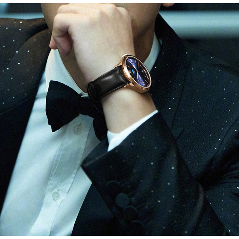 瑞士嘉年华(CARNIVAL)正品手表全自动机械表 男表休闲时尚皮带男士腕表进口机芯防水品牌复古腕表528G高清大图