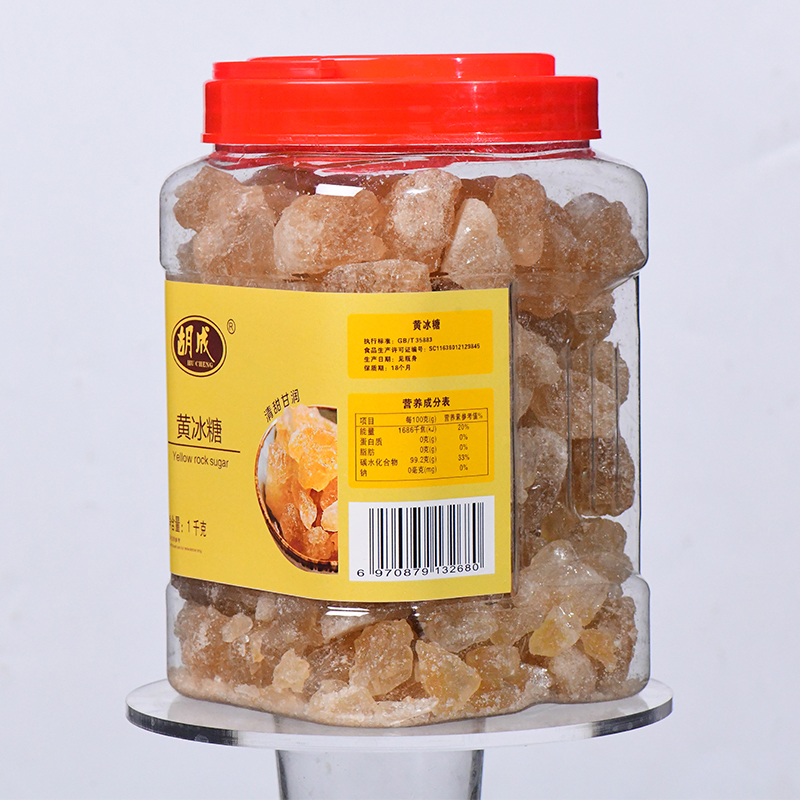 胡成 优质黄冰糖 1000g/罐高清大图