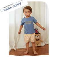 洛克泰迪儿童短裤2020夏季新款针织男童休闲裤竹节棉男婴裤子