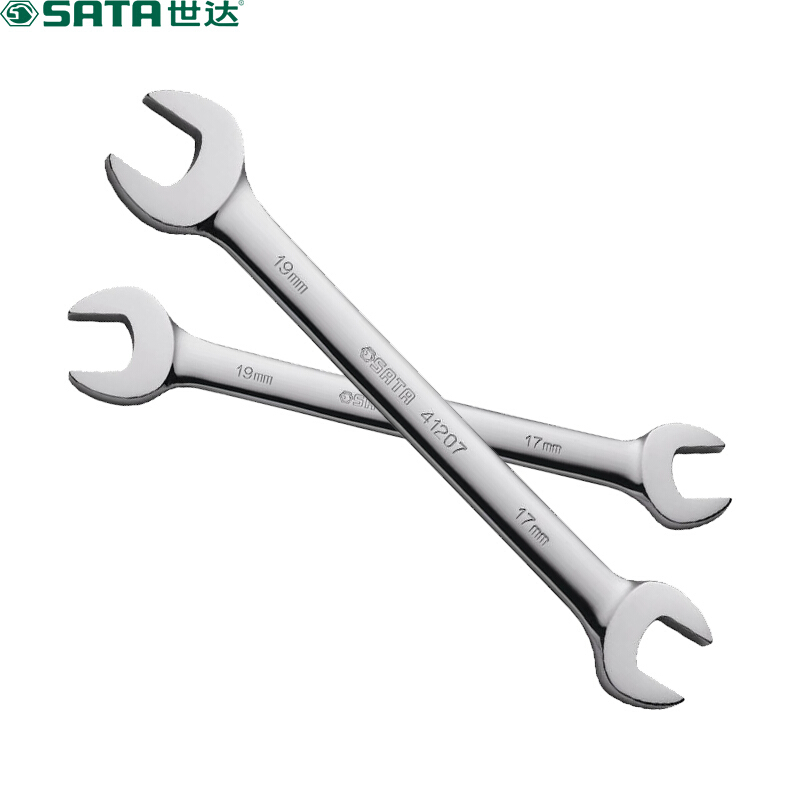 世达 SATA 41205 全抛光双开口扳手 两用扳手 双头呆扳手 12*14mm