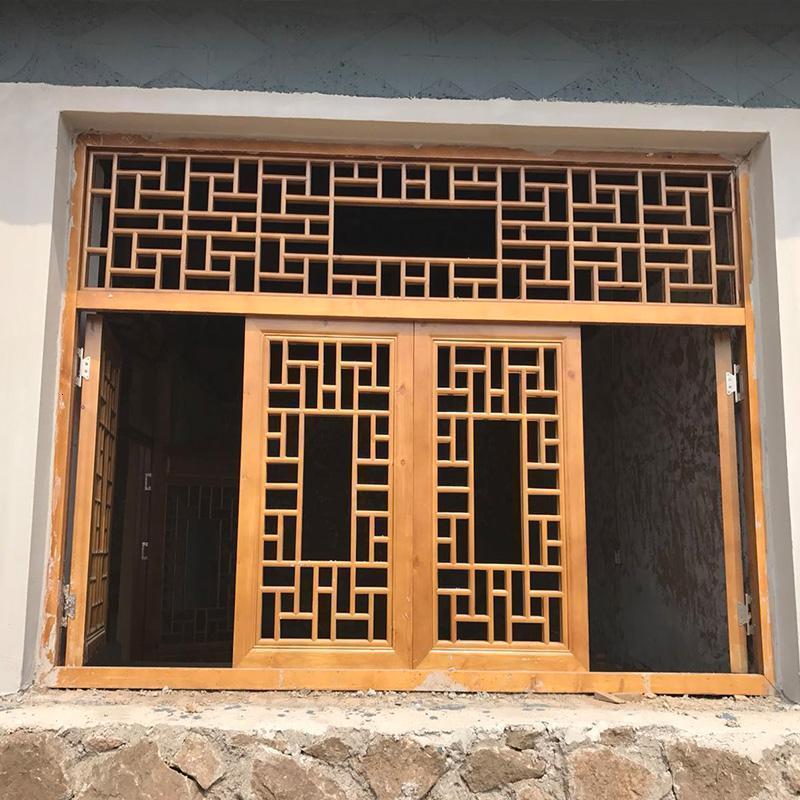 森美人东阳木仿古窗实木花格玄关隔断背景墙中式装修榆木窗复古视频