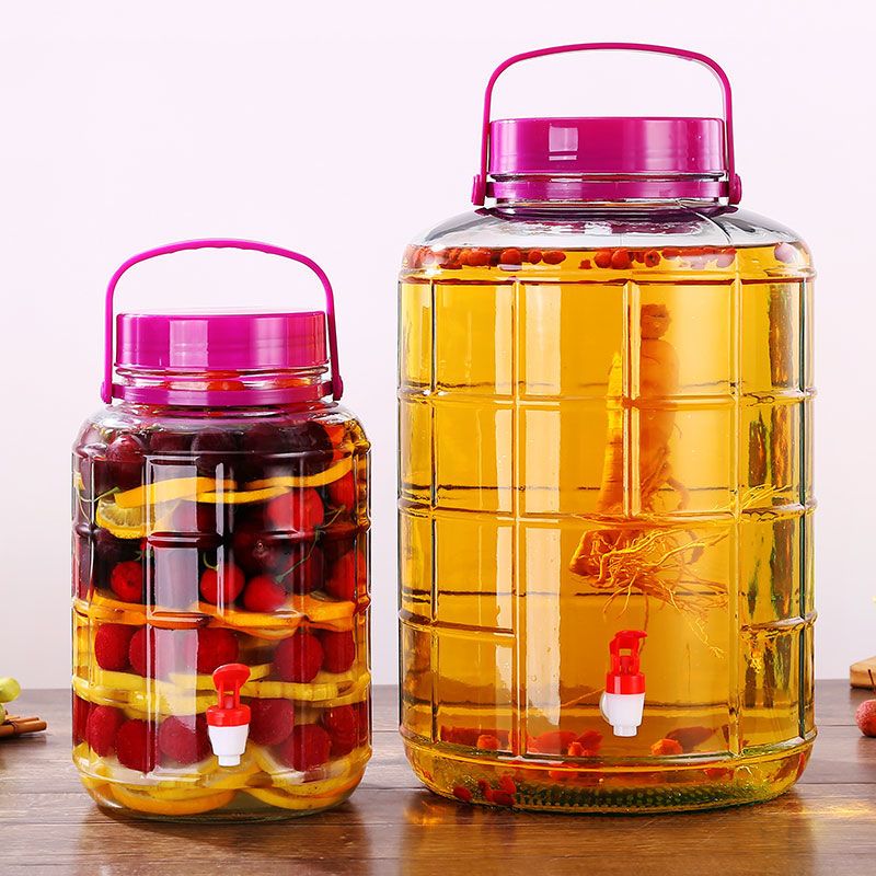 江辰乐加厚泡酒玻璃罐家用10斤密封罐酒坛泡菜坛子酿酒腌菜瓶子专用