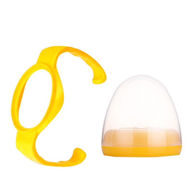 适配贝亲(PIGEON)宽口径奶瓶配件 pp盖帽BA62黄色送2代宽口黄色手柄 旋转瓶盖奶瓶帽盖图片