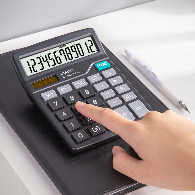 得力(deli) 837桌面计算器(黑) 单位:台高清大图