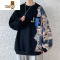 YANXU克莱因蓝小熊卫衣男潮ins520g美式hiphop外套oversize情侣装