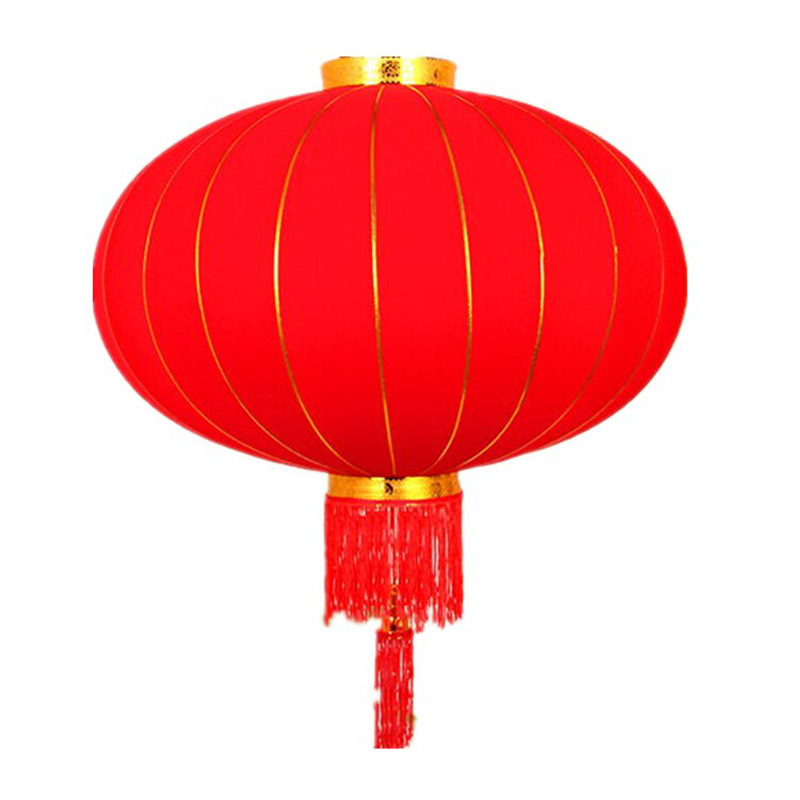 植绒大红灯笼福字灯笼绸布户外防水新年铁口灯笼-60#直径37厘米[植绒布]一个高清大图