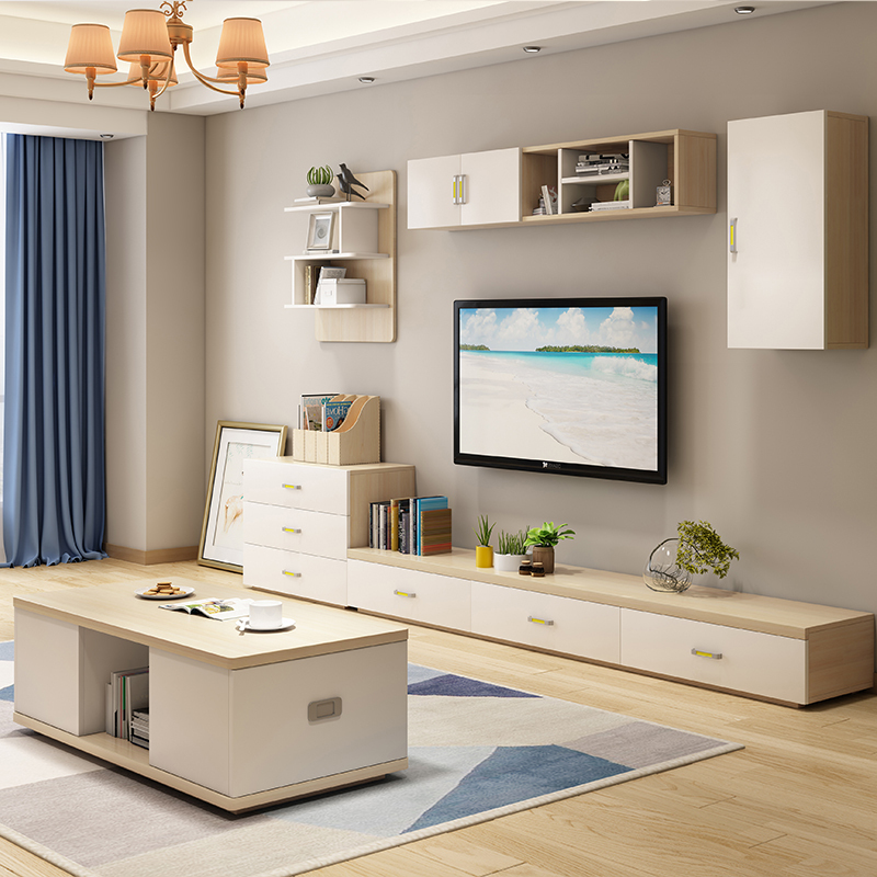 寻木匠北欧风轻奢电视柜茶几组合背景墙柜新款现代简约客厅经济型小