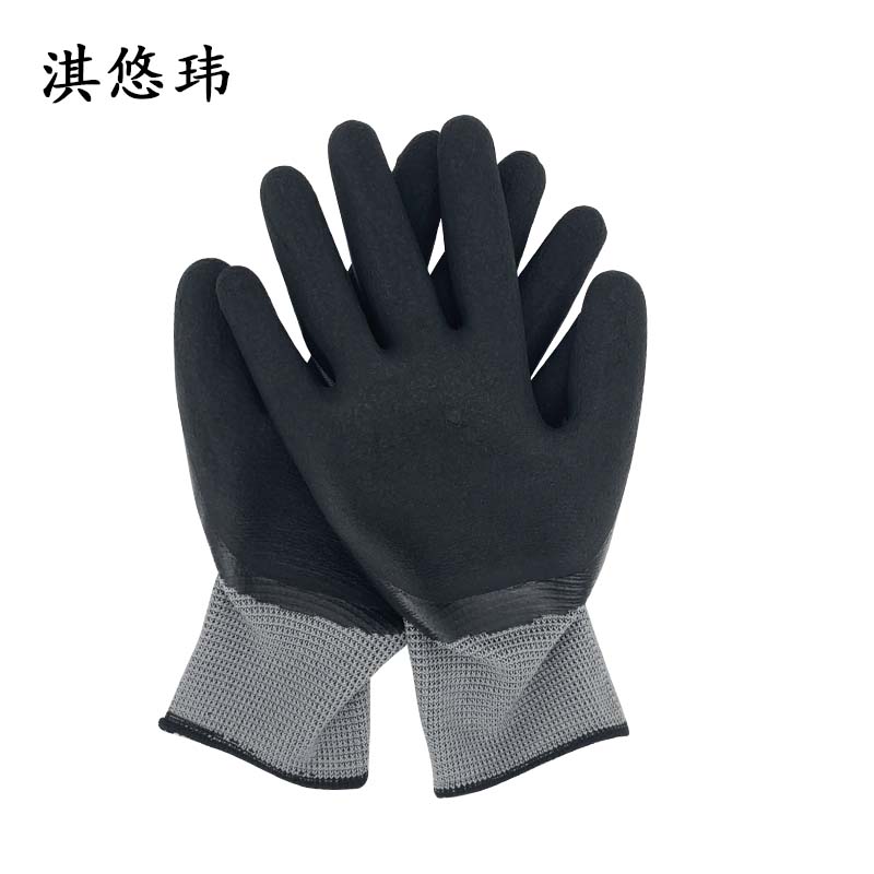 淇悠玮 高弹耐油防滑发泡手套QSB042 双高清大图