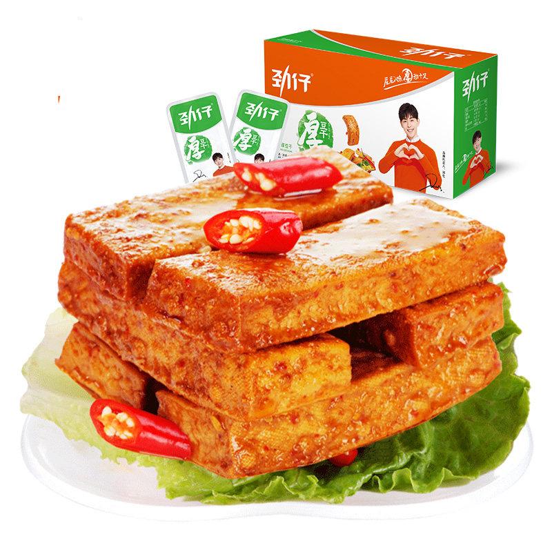 劲仔 厚豆干(泡椒味)25g*20包 湖南特产休闲零食 厚 豆腐干