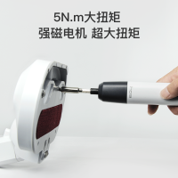 HDB电动螺丝刀充电式小型家用多功能起子电动工具大扭力电批 直柄 灰色