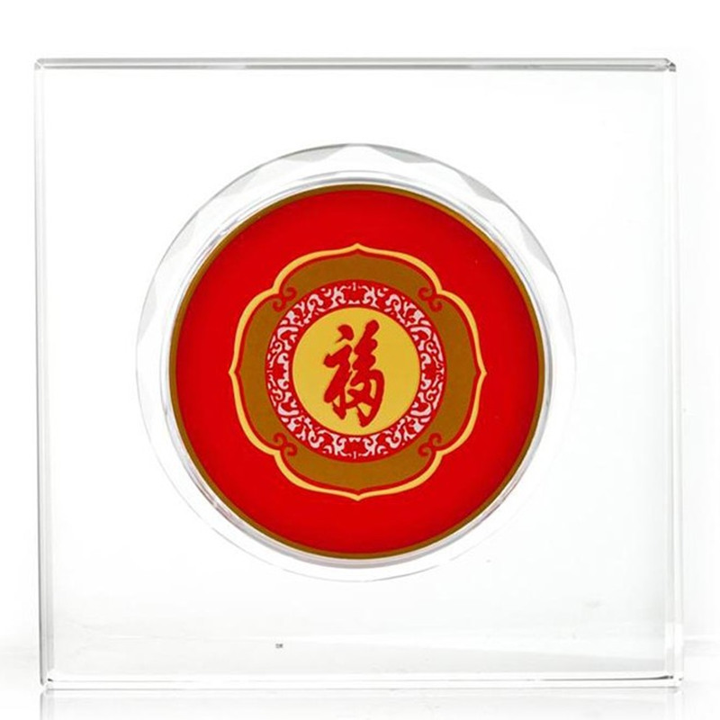 梦克拉 足金工艺水晶摆件 福临门