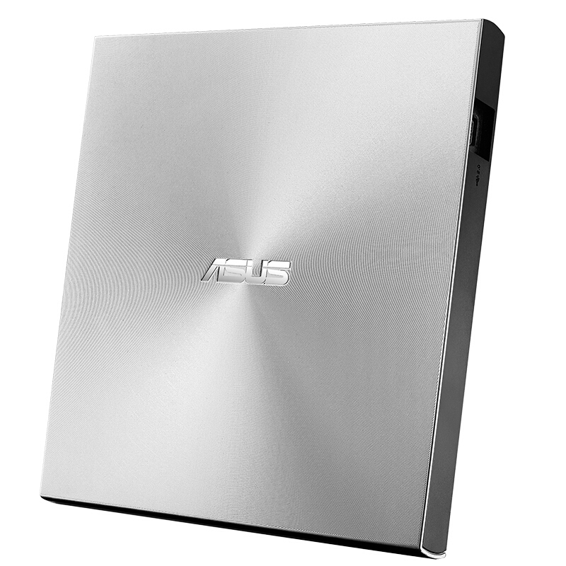 华硕(ASUS) 8倍速外置DVD刻录机移动光驱 USB/Type-C接口(兼容苹果系统/SDRW-08U9M-U)银色