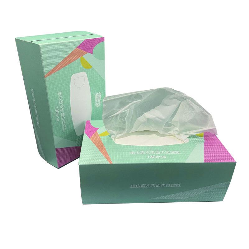 植巾(PLANTJIN)Y110 3层130抽/盒 面巾纸抽纸 50盒/箱 (计价单位:箱)高清大图