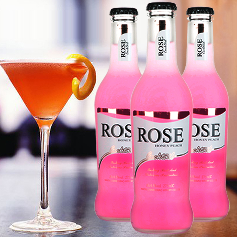 查理红ROSE鸡尾酒 果味洋酒 275ml*1瓶 蜜桃味 (新老包装交替发货)
