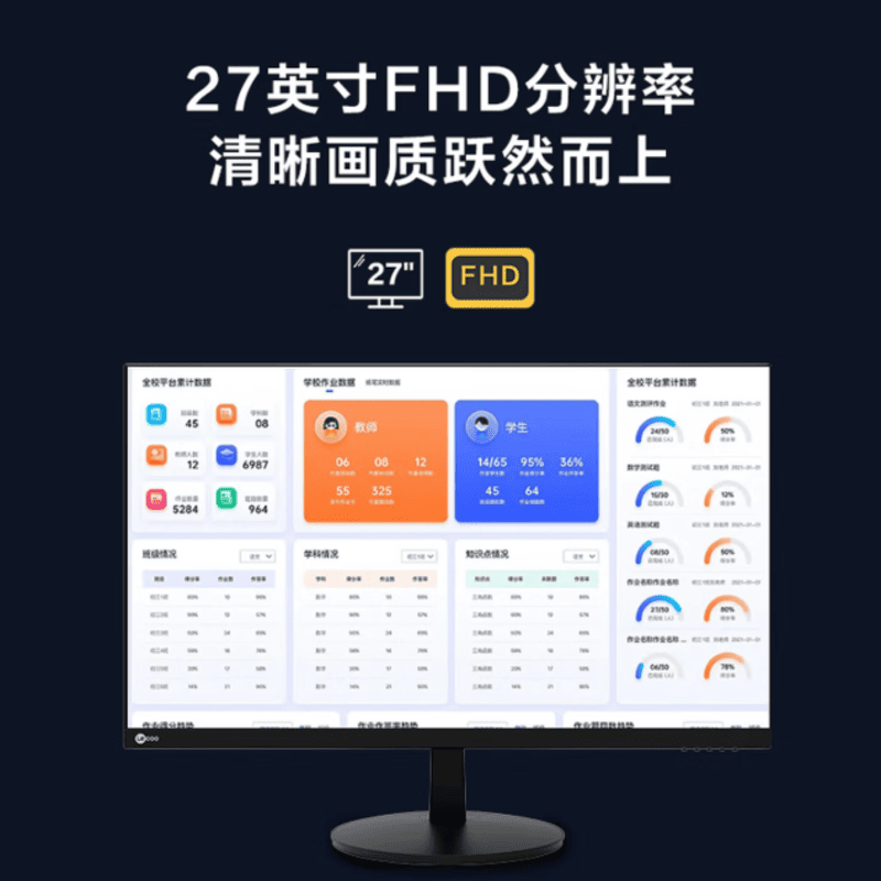 来酷联想来酷27英寸曲面75Hz高刷全高清窄边框广色域护眼低蓝光1500R曲率办公游戏电竞显示器B2724C