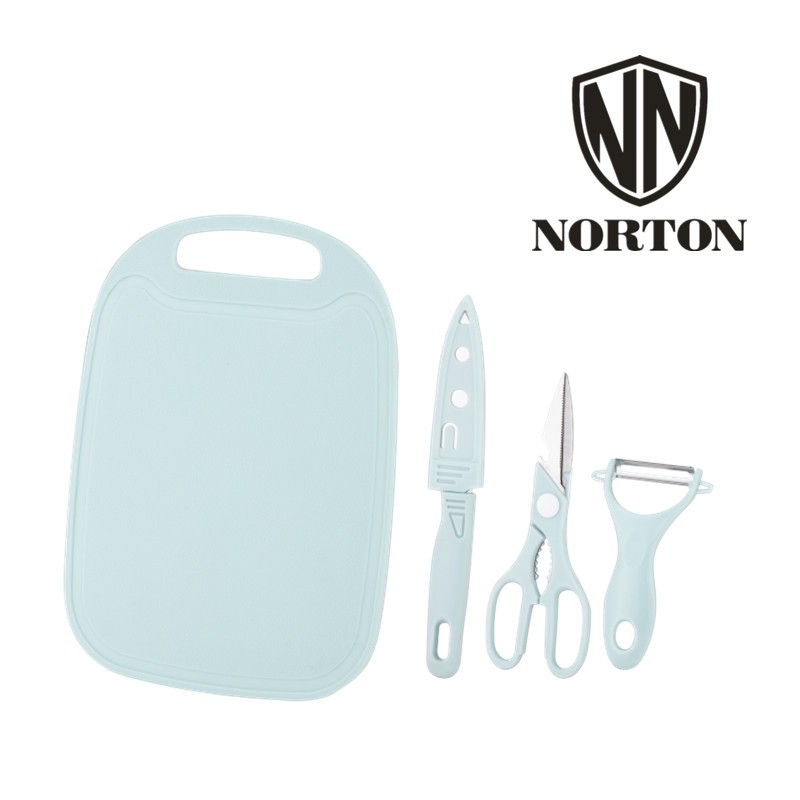 诺顿(NORTON) 5GDL004 砧板+多用剪刀+水果刀+刨皮器 迪伦厨房小帮手套装高清大图