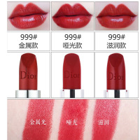 Dior 迪奥口红烈焰蓝金口红唇膏3.5g 蓝金999#正红色 哑光 经典正红