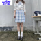 Ideamini小个子显高jk制服及膝白色小腿袜女中筒袜子长压力瘦腿夏季薄款袜子