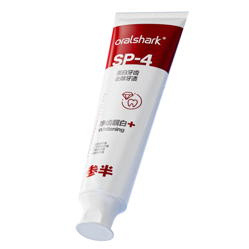 参半oralshark美白牙膏 绮梦茉莉味-120g升级款*1支 去黄牙烟渍益生菌清新口气包装随机发
