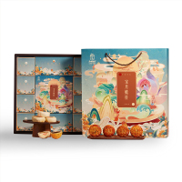 枣粮先生中秋月饼苏式广式组合装750g“宝月蟾桂”礼盒糕点