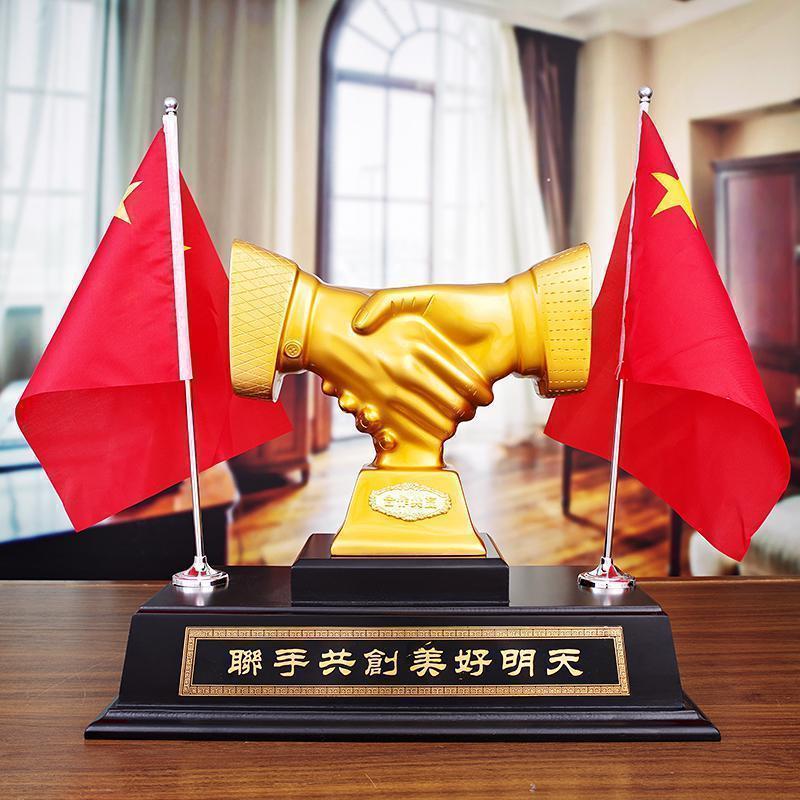 合作共赢摆件商务乔迁开业礼品办公室客厅书柜桌面创意摆设_618