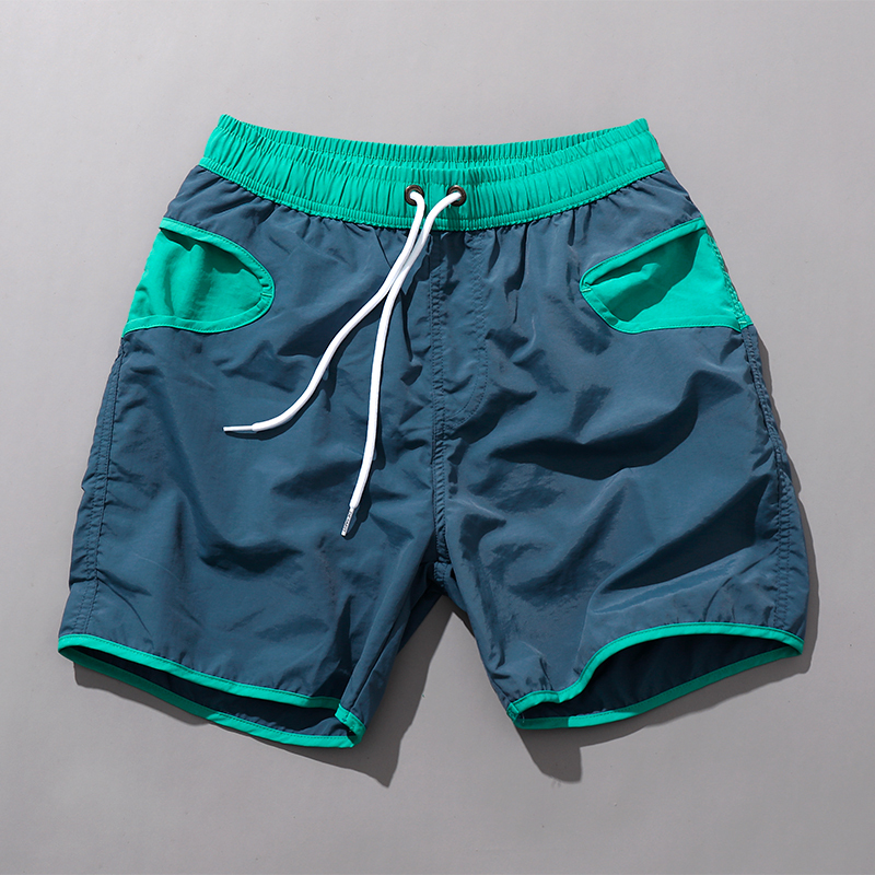 沙滩裤男士度假休闲潮流四分裤速干运动短裤宽松跑步内衬海边泳裤视频