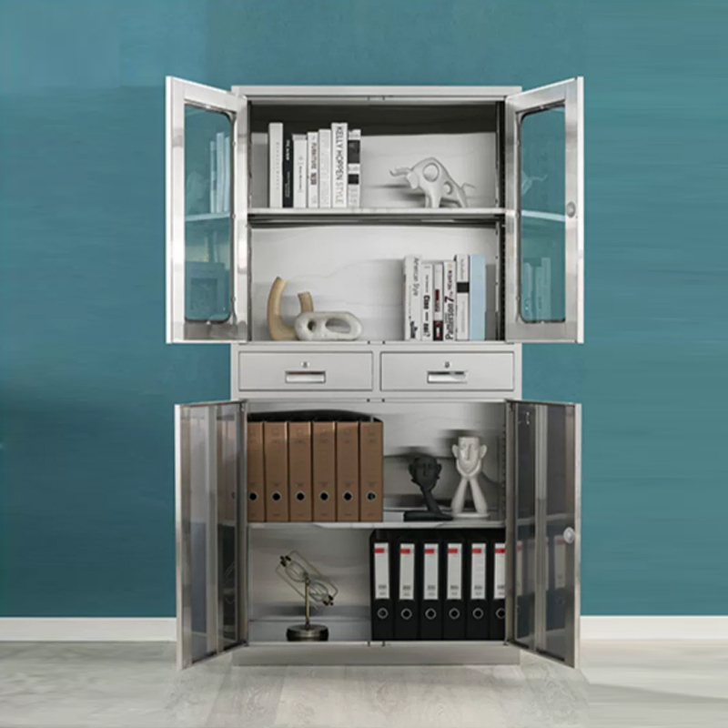 鑫升顺不锈钢文件柜档案柜资料柜储物柜器械柜仪器柜304全不锈钢二斗柜高清大图