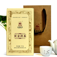 黑茶 茯茶 泾渭茯茶 陕西茯砖茶 五礼系列 1kg 贡金茯茶 当年茶