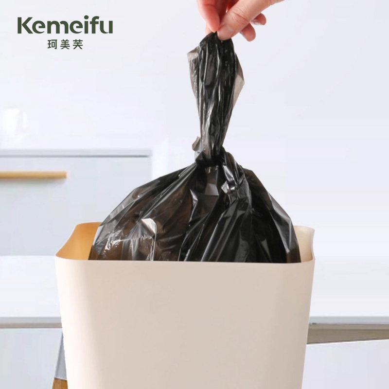 珂美芙 黑色背心加厚塑料袋垃圾袋 55*80cm 50个/包高清大图
