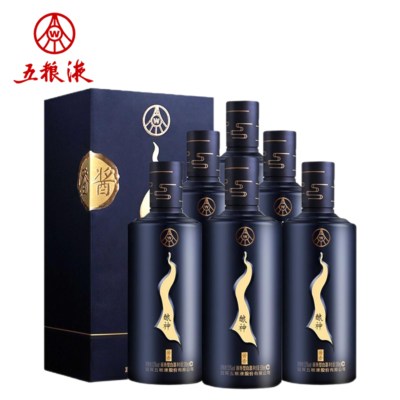 五粮液酿神53度酱香型白酒500ml*6礼盒装整箱送礼【价格图片品牌