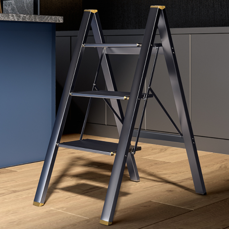 肯泰多功能家用梯子可室内折叠楼梯加厚铝合金便携人字梯花架梯凳四步