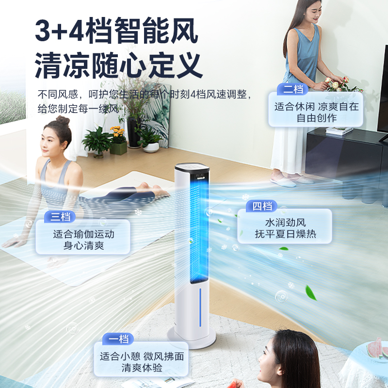 格力空调扇家用冷风扇智能语音遥控制冷塔扇移动小空调扇客厅卧室办公加湿水冷风机节能省电单冷循环扇KS-05S62Dg高清大图