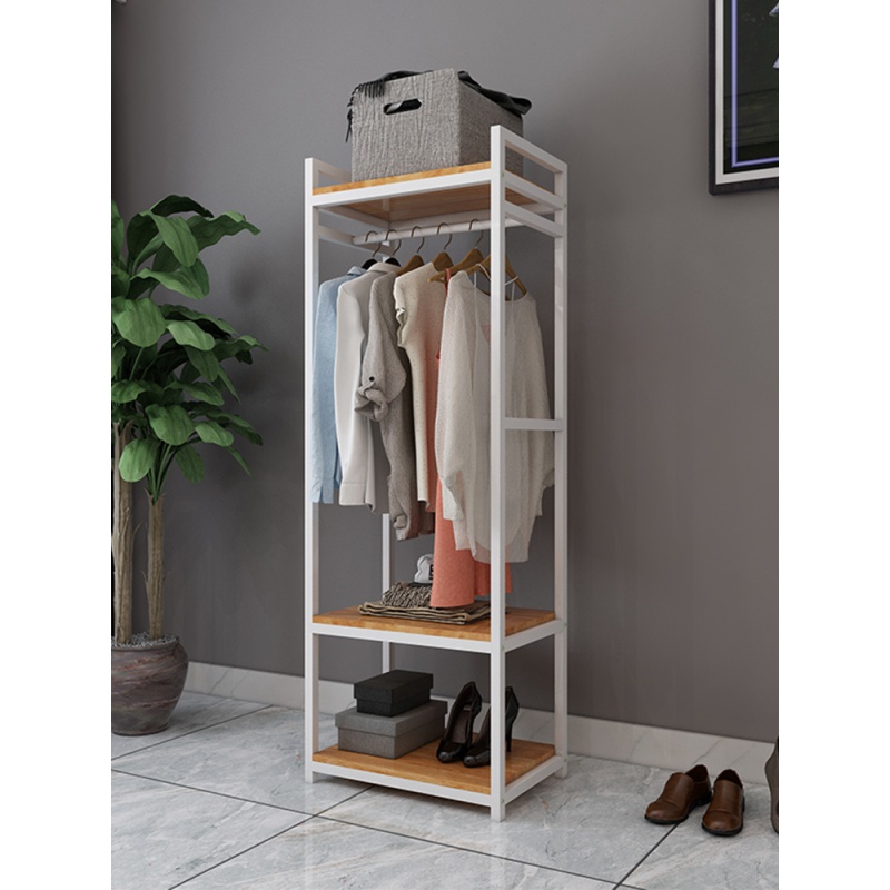 汐岩衣架落地卧室挂衣架现代简约衣服收纳架子家用室内储物衣柜置物架高清大图