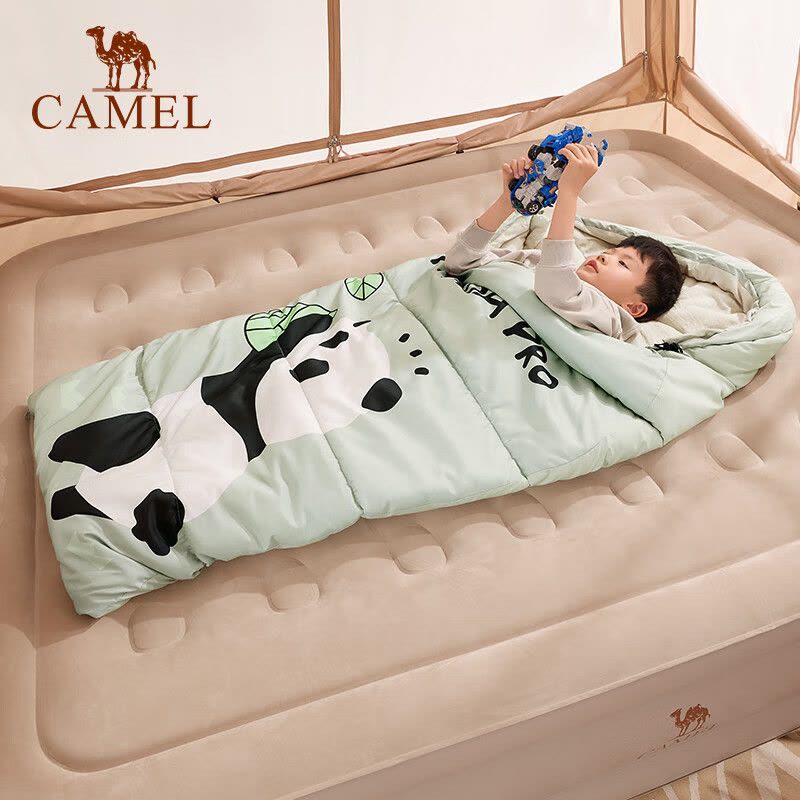 骆驼(CAMEL)熊猫联名成长型睡袋164BAF5643银化绿图片