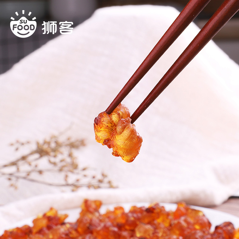 狮客[苏宁自主品牌]湖北随州桃胶200g 桃花泪 湖北随州桃树胶 桃胶羹甜汤糖水配料 甜羹原料