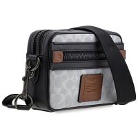 [官方正品]蔻驰COACH奢侈品 新款男士单肩斜跨包小方包Crossbody系列 经典拉链包手提包公文包Z-WR7OH