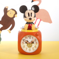 迪士尼(DISNEY)创意闹钟米奇男孩可爱卡通闹钟学生儿童起床闹铃懒人床头钟静音夜光时钟男童青少年摇摆闹钟