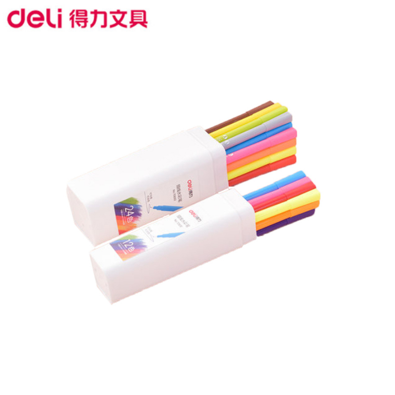 得力 Deli G 0118 24色彩色中性笔素材水彩笔报价 参数 图片 视频 怎么样 问答 苏宁易购