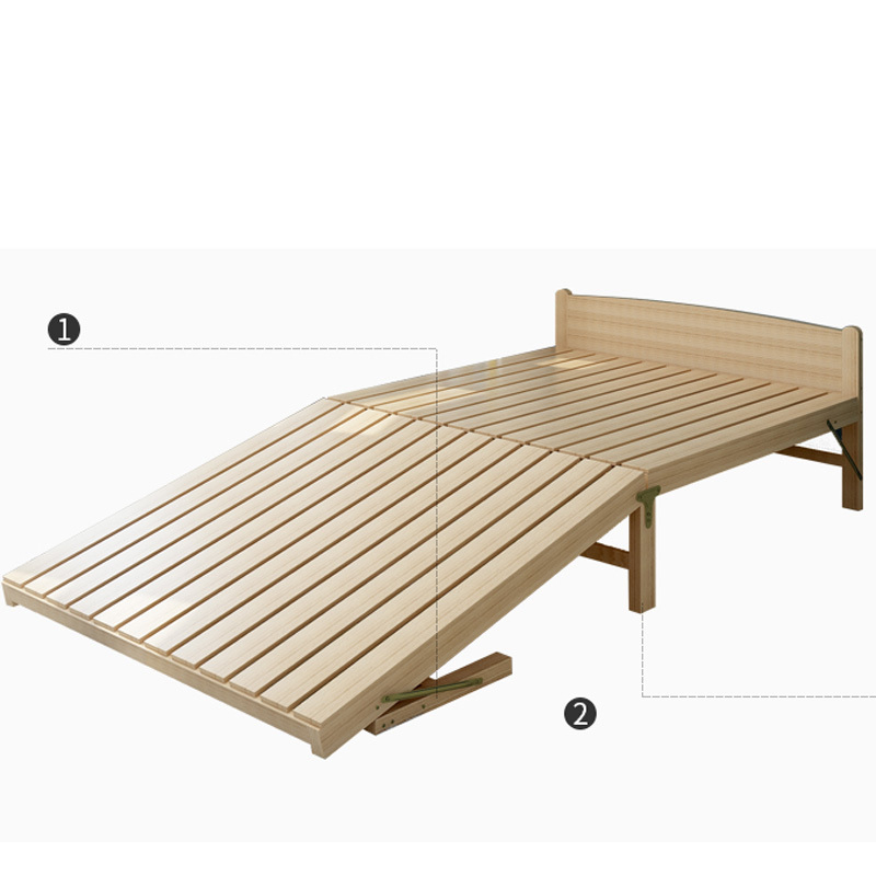 瑞丰杰松木折叠床实木简易午休床rj-c07单人折叠床行军床1.2米宽