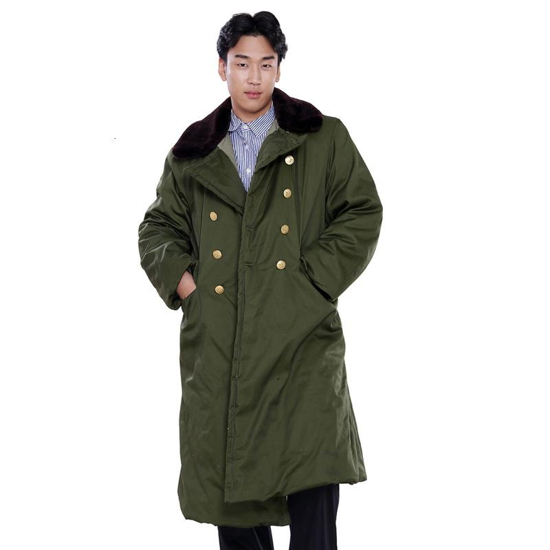 美彪华普思纯棉花军大衣冬季绿色毛领劳保棉衣救灾棉大衣陆军大衣jdy