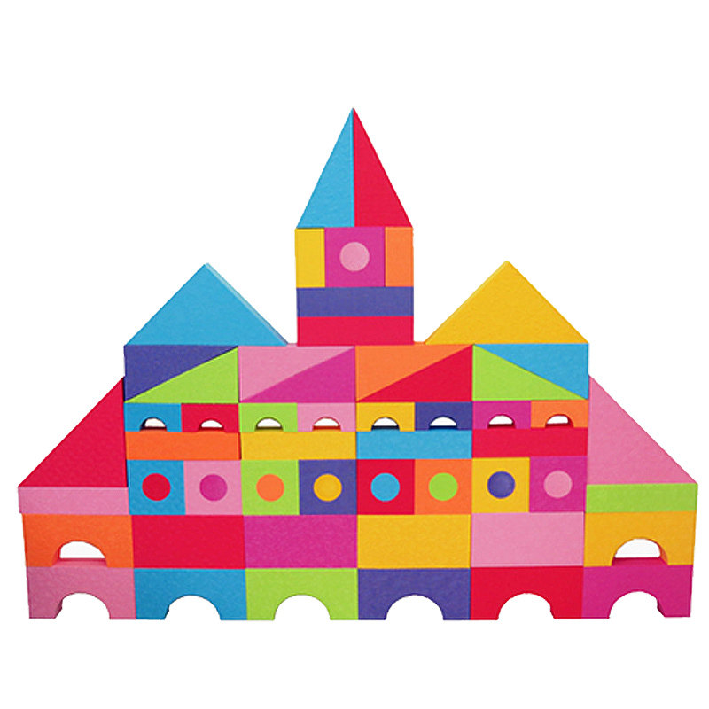 儿童软体海绵积木玩具大号婴儿可啃咬拼装超大幼儿园泡沫砖头012152块