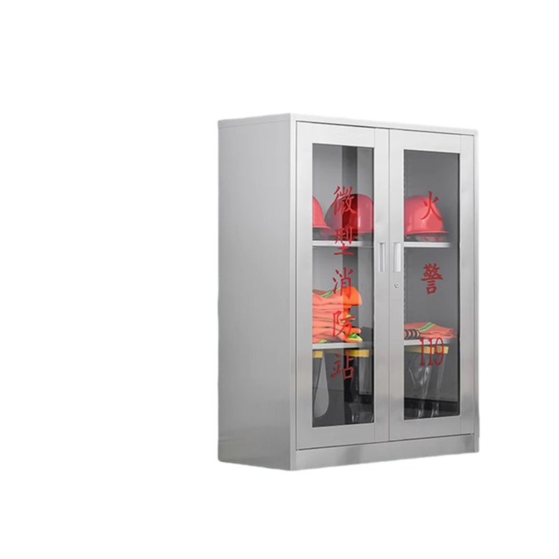 迅迈 201不锈钢消防柜 灭火器材存放柜 微型消防站 40*90*120cm 单位;台高清大图