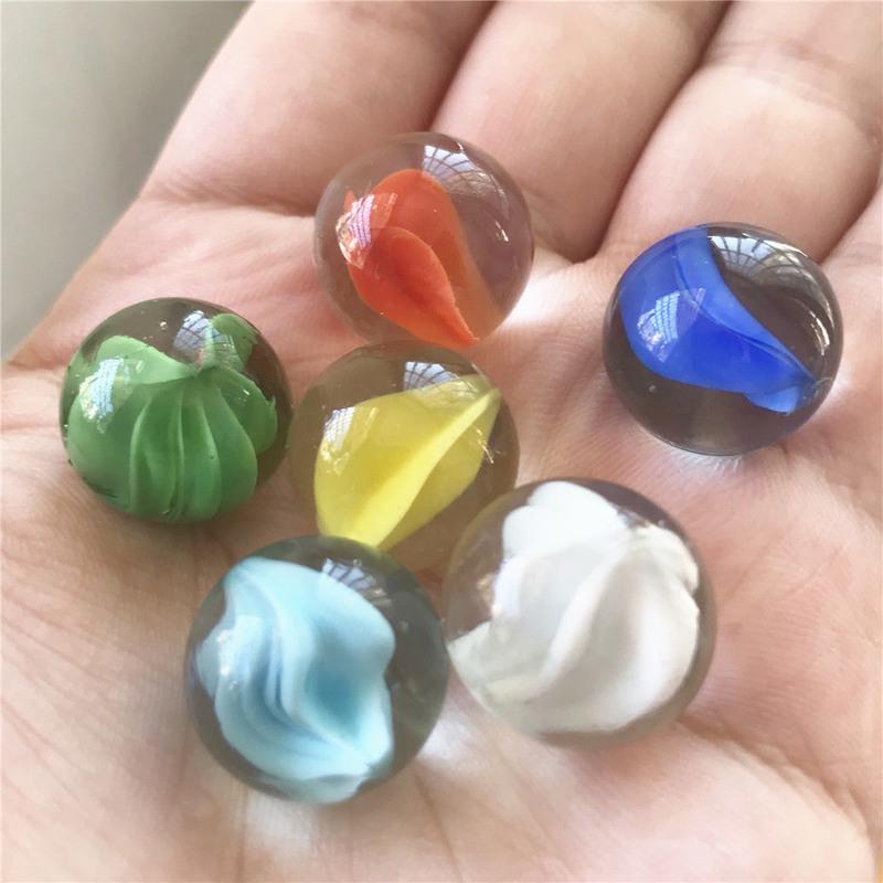 16mm跳棋玻璃球跳棋子弹珠玻璃珠鱼缸花盆装饰怀旧溜溜夹弹珠游戏