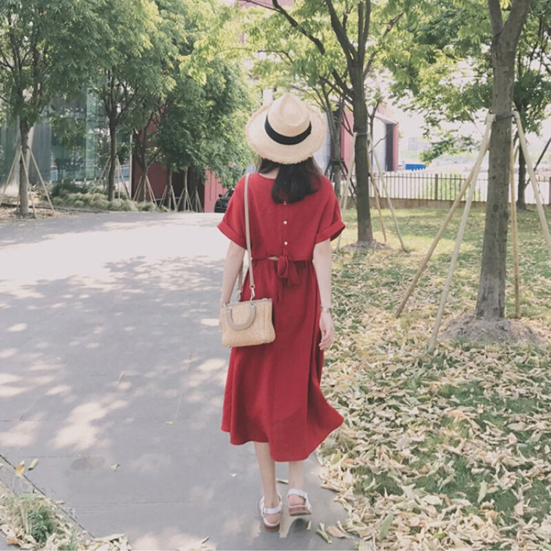 胖mm爱200斤夏装遮肚子宽松显瘦连衣裙大码女装2018藏肉